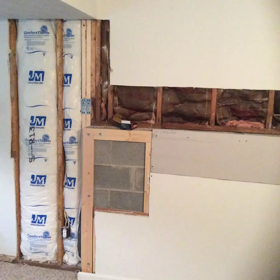 Wall insulation replacement during Structural Drying in Rutland